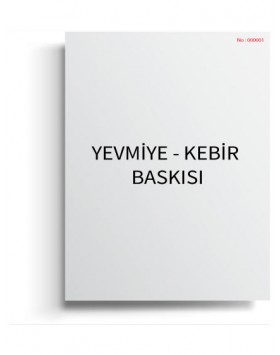 YEVMİYE-KEBİR BASKISI