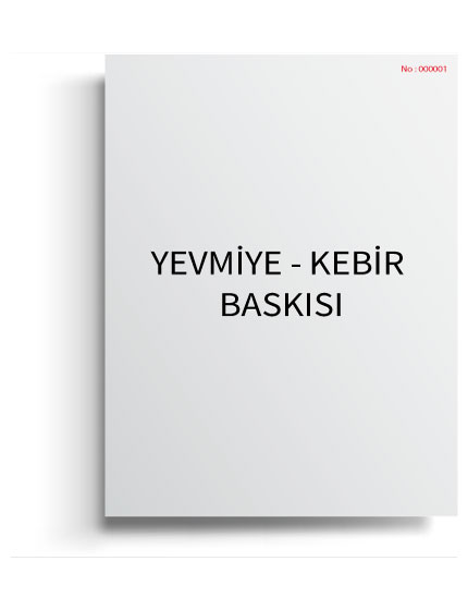 YEVMİYE-KEBİR BASKISI